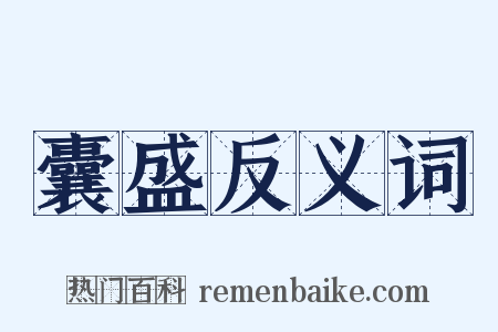 囊盛反义词是什么意思的图片